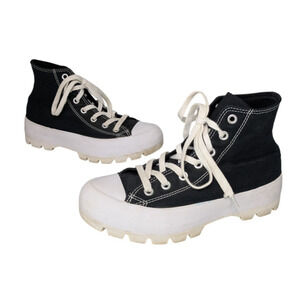 Converse Chuck Taylor All Star Black Lugged Hi Top Sneakers Size 7.5 565901C